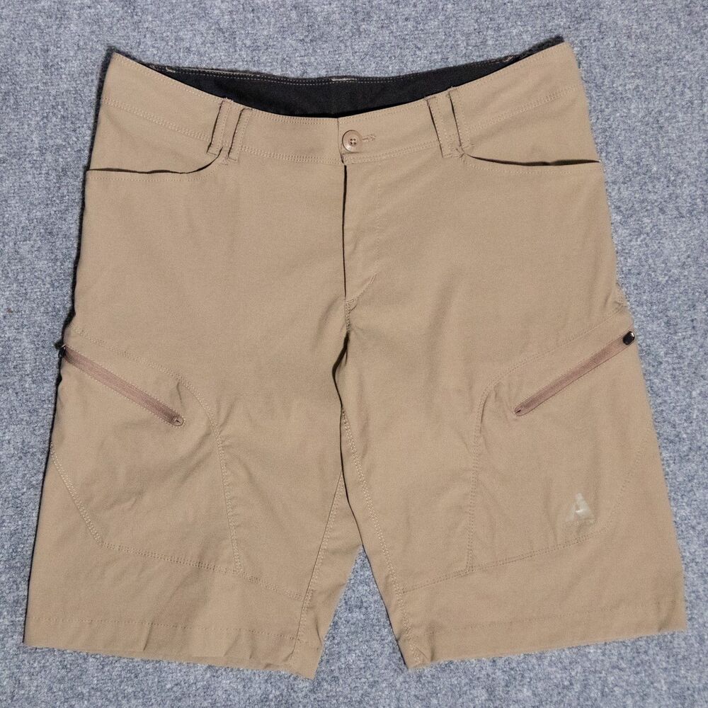 Eddie Bauer First Ascent Guide Pro Khaki Hiking Cargo Shorts Mens 36 12" Stretch